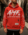 Red Always Move Forward Hoodie