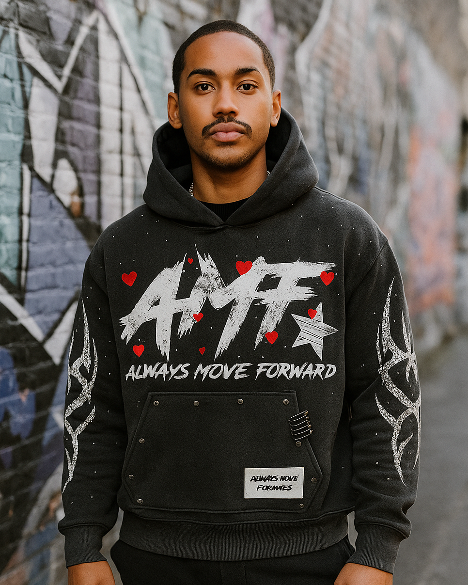 Black Always Move Forward Hoodie