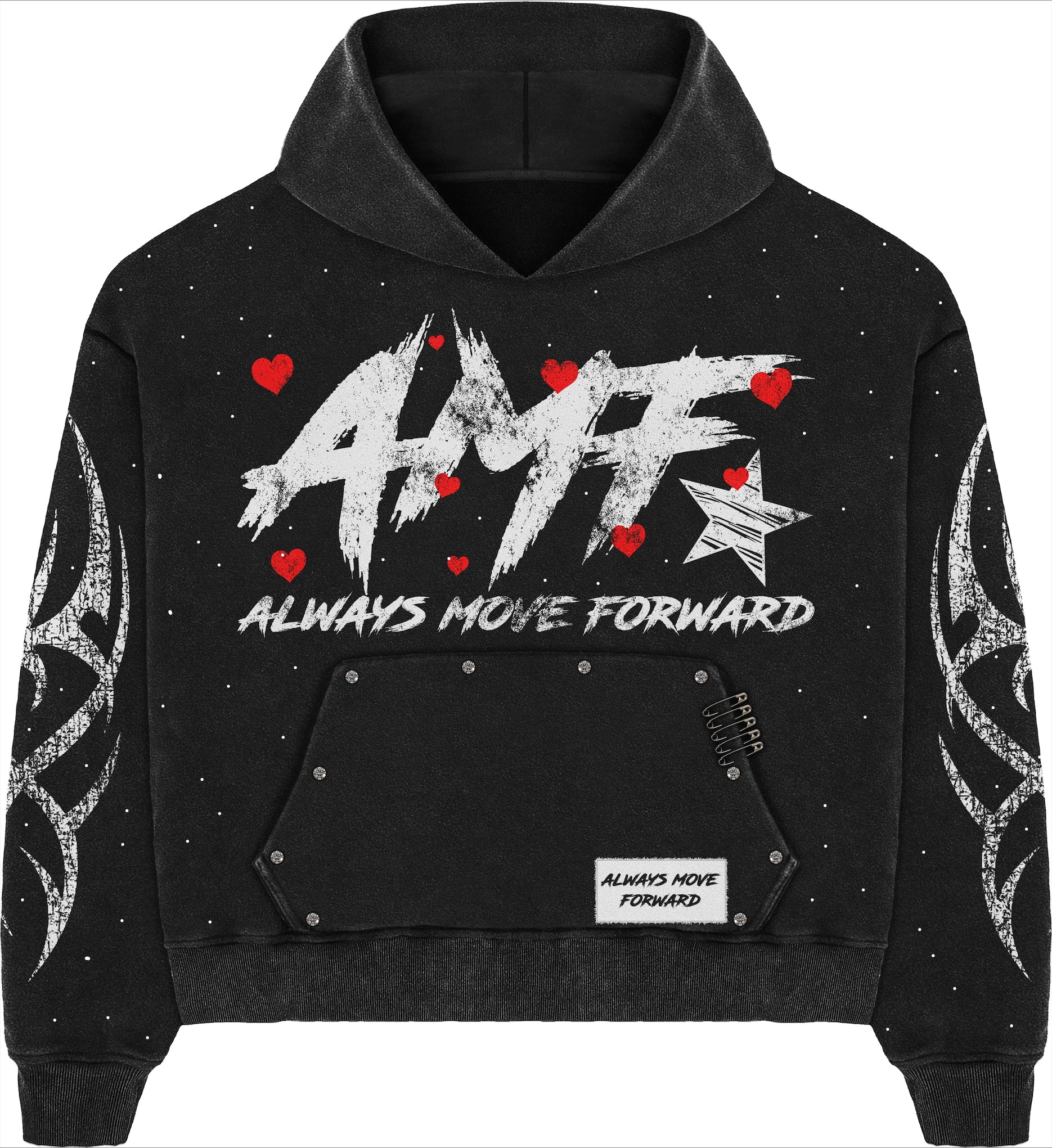 Black Always Move Forward Hoodie