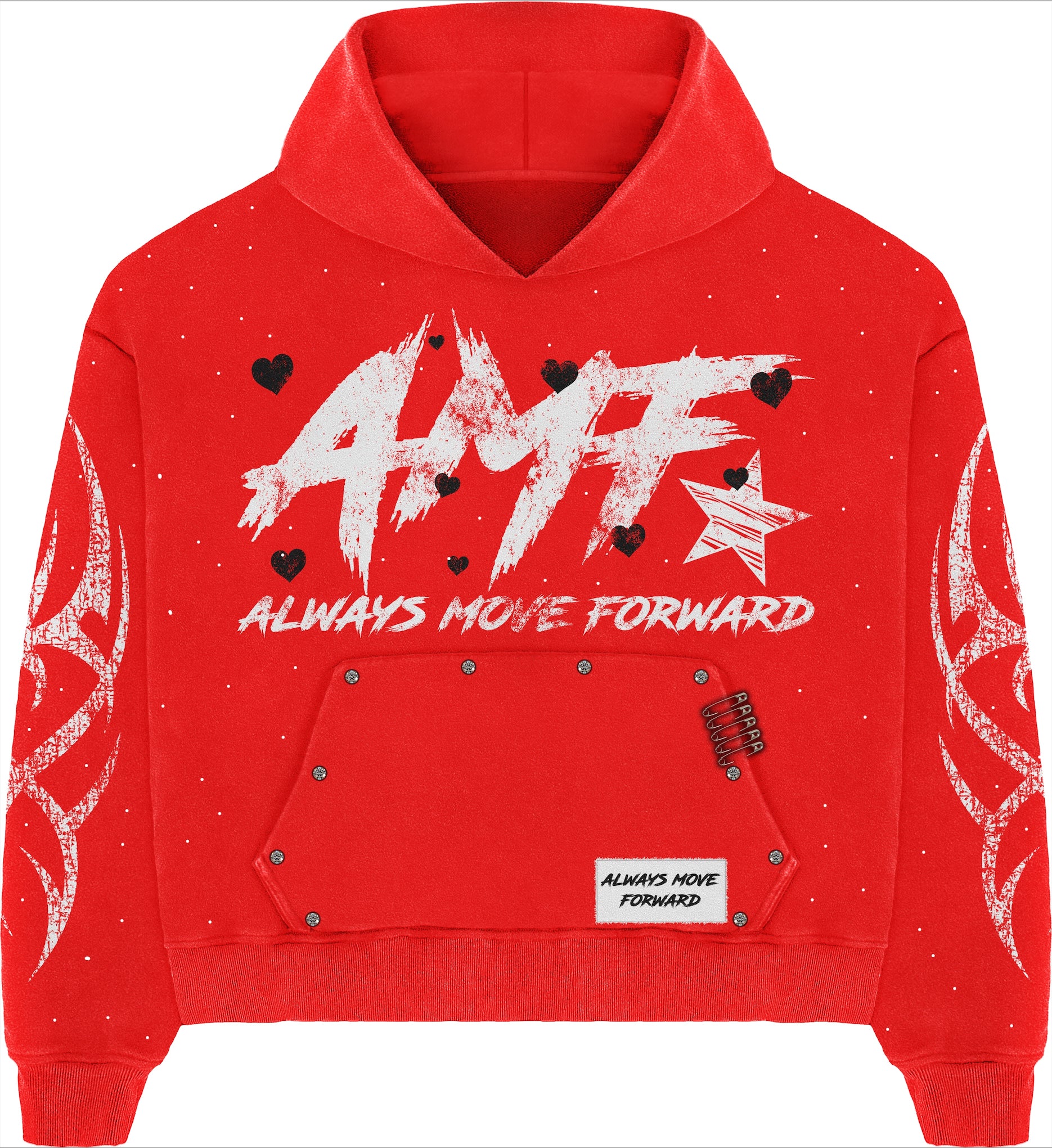 Red Always Move Forward Hoodie